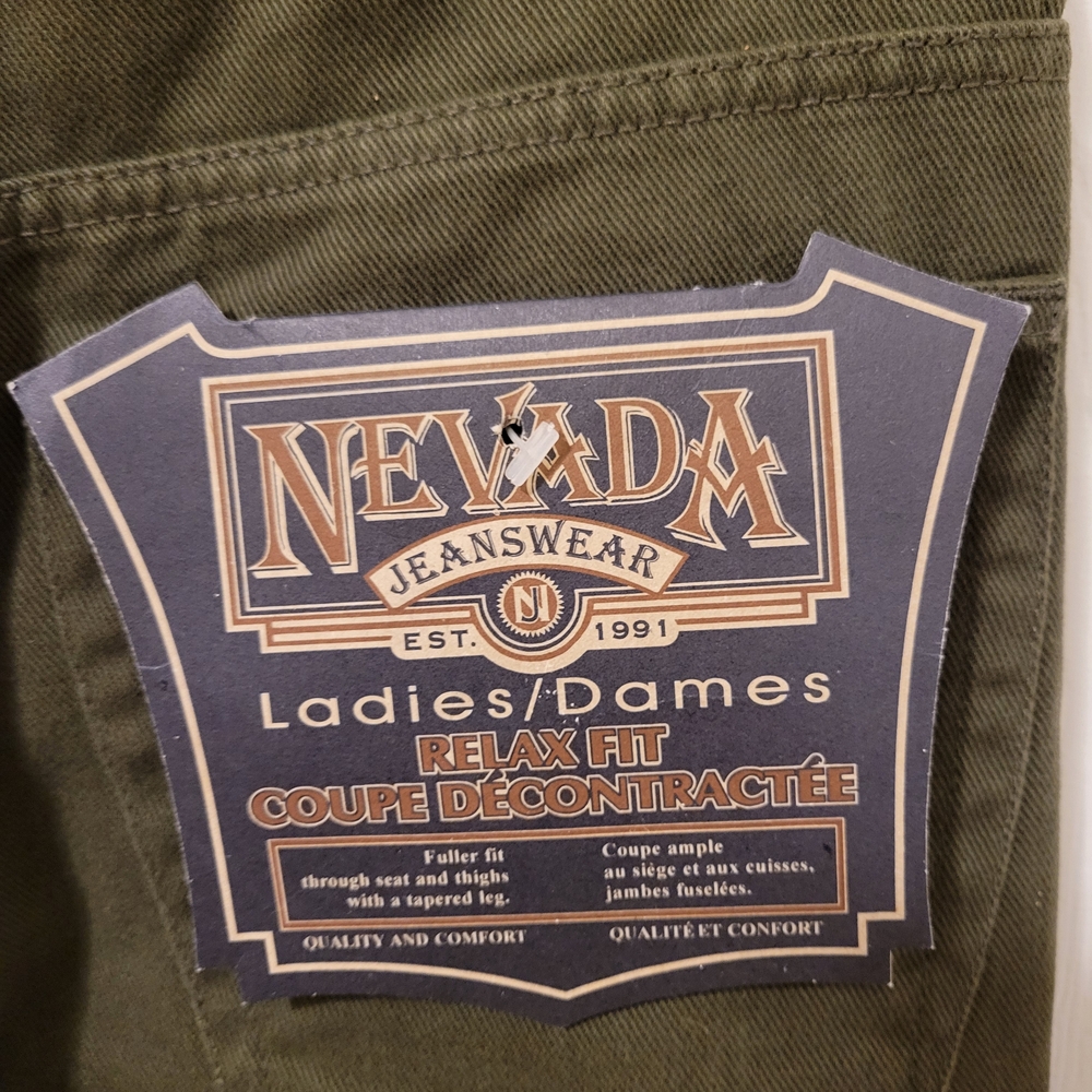 Nevada Olive Green High-Waisted Pants - Picture 3 of 7